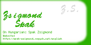 zsigmond spak business card